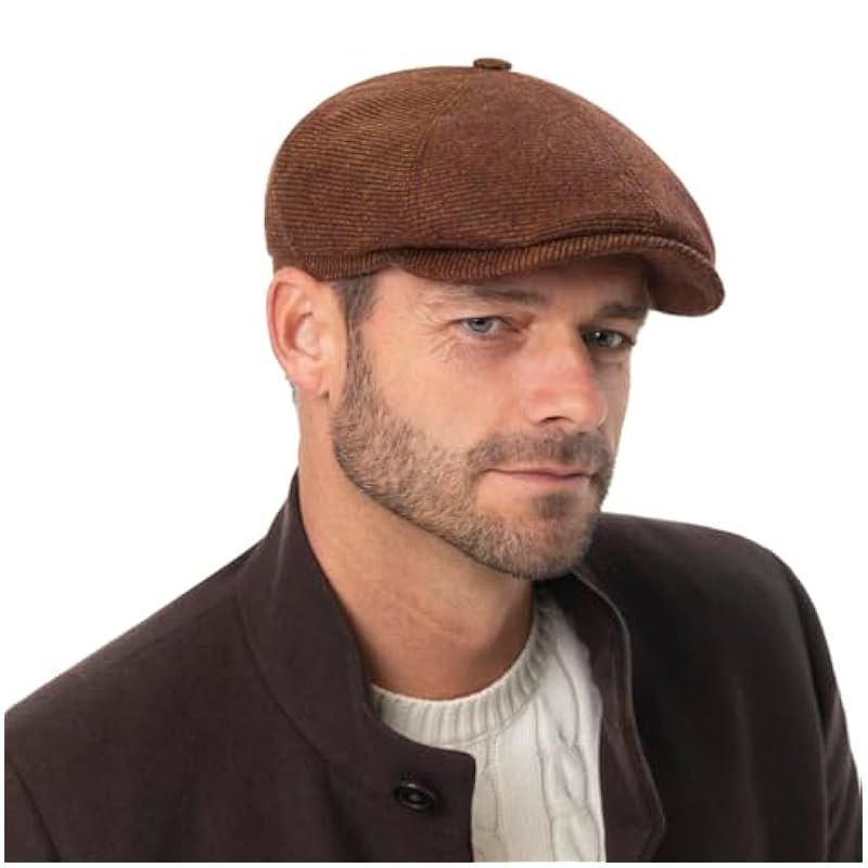 Stetson Bendavoa Wool 6 Panel Flat Cap Men - Made in The EU Grey ‎mens Hats & Caps Stetson