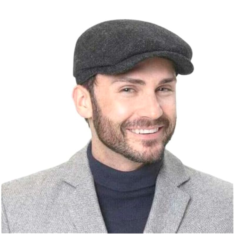 Stetson Stetson Belfast Classic Wool Flat Cap Women/Men | Made in The EU Dark Red ‎mens Hats & Caps
