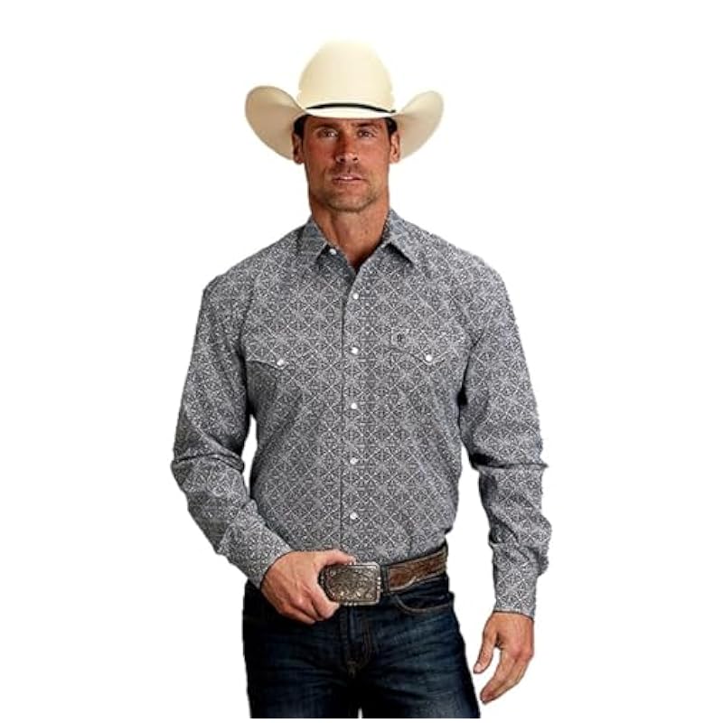 Stetson Stetson Navy Ornamental Print - Mens Shirt Navy Shirts