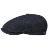 Stetson Stetson Brooklin Black Herringbone Flat Cap Men - Black-blue ‎mens Hats & Caps