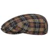 Stetson Hats & Caps ‎mens Stetson Kent Check Harris Tweed Flat Cap Men - Made in The EU Black-yellow