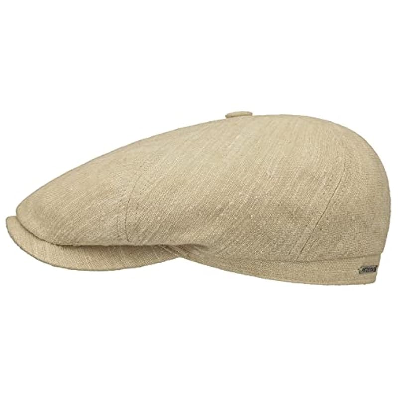 ‎mens Hats & Caps Stetson Stetson Kirrin 6 Panel Flat Cap Men Beige 7 5/8