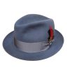 Stetson and Dobbs TWFRDK-8220 Mens Frederick Fedora Blue Stetson ‎mens Hats & Caps