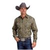 Stetson Shirts ‎mens Stetson Frontier Medallion Print Brown - Mens Shirt