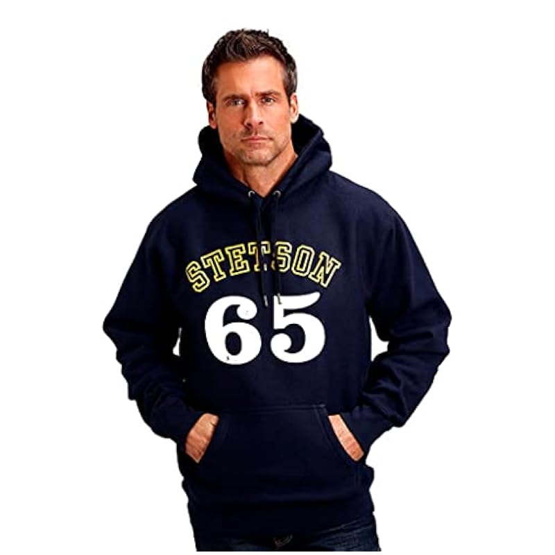 ‎men Active Stetson Stetson Western Sweatshirt Mens Hooded Logo M Navy 11-097-0562-0918 BU