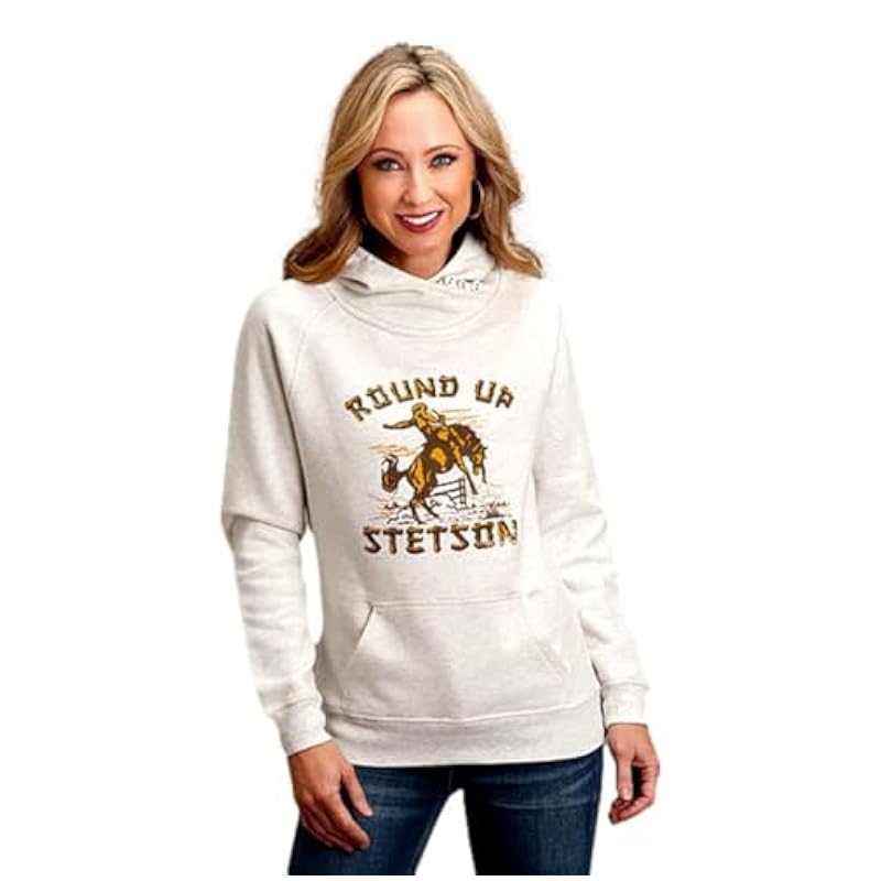 Stetson Stetson Western Sweatshirt Women Hoodie XL Oatmeal 11-098-0562-8003 WH ‎womens Fashion Hoodies & Sweatshirts