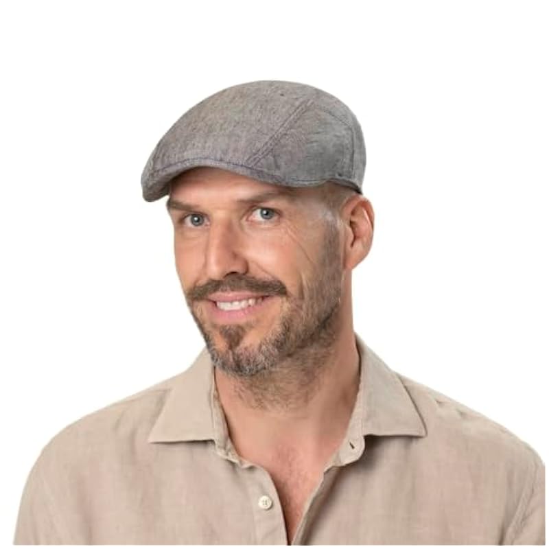 Stetson Herringbone Linen Flat Cap Men - Made in The EU Darkolive ‎mens Hats & Caps Stetson