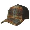‎mens Hats & Caps Stetson Stetson Wool Check Trucker Cap Men - Olive