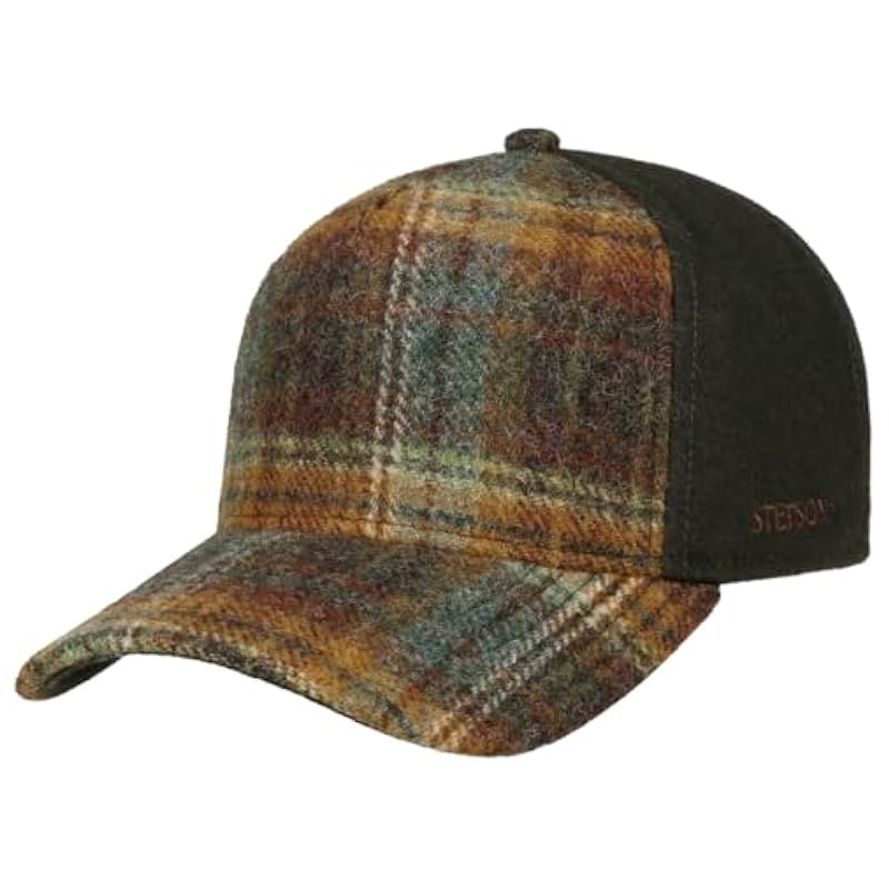‎mens Hats & Caps Stetson Stetson Wool Check Trucker Cap Men - Olive