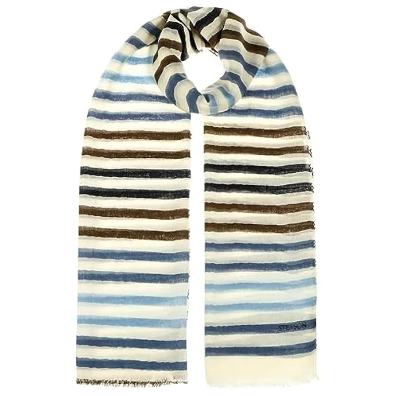 Stetson Scarves & Wraps ‎womens Stetson Summer Stripes Wool Scarf Women/Men - Blue