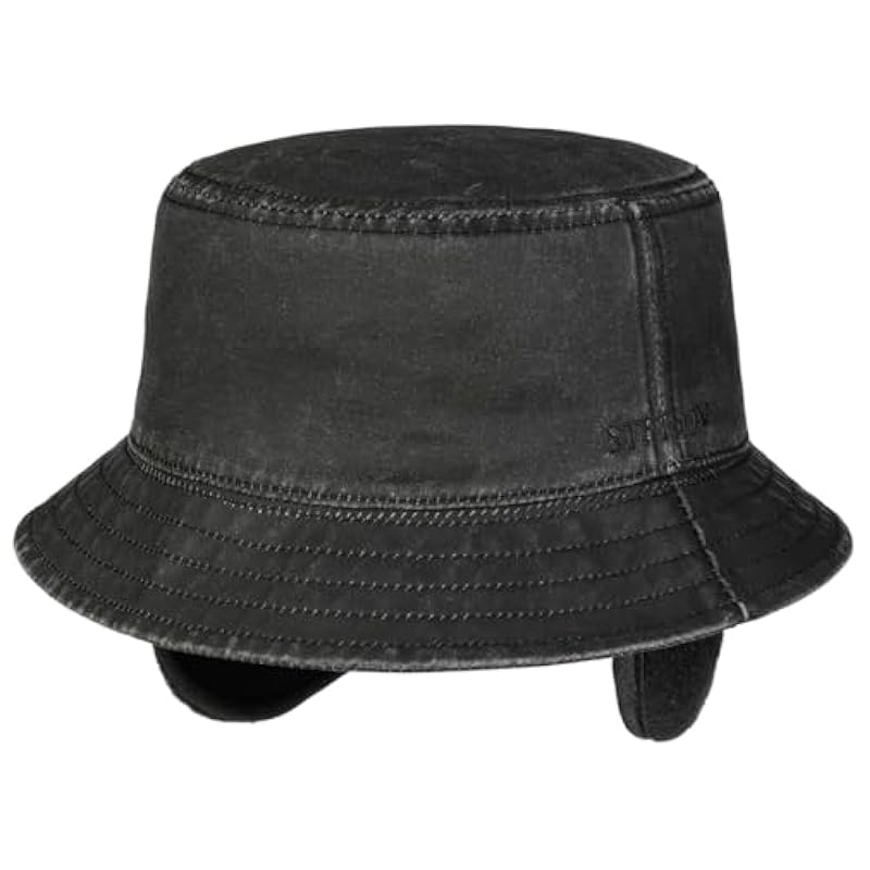 Stetson Cloth Bucket Hat with Ear Flaps Men - Black Stetson ‎mens Accessories