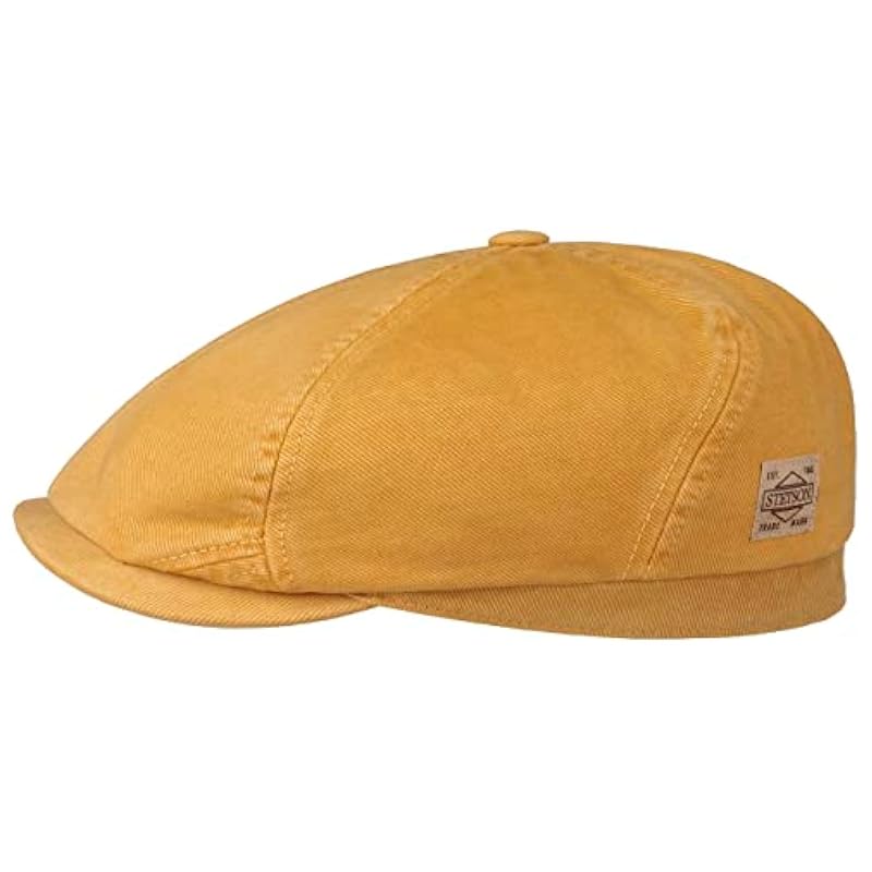 ‎mens Hats & Caps Stetson Stetson Soft Cotton 6 Panel Flat Cap Men - Yellow
