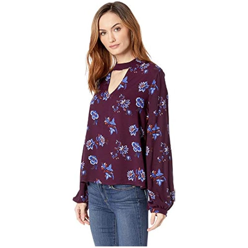 Stetson 2105 Floral Herringbone Wine SM ‎womens Tops, Tees & Blouses Stetson