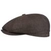 Stetson Stetson Hatteras Classic Linen Flat Cap Women/Men - Made in The EU Brown ‎mens Hats & Caps