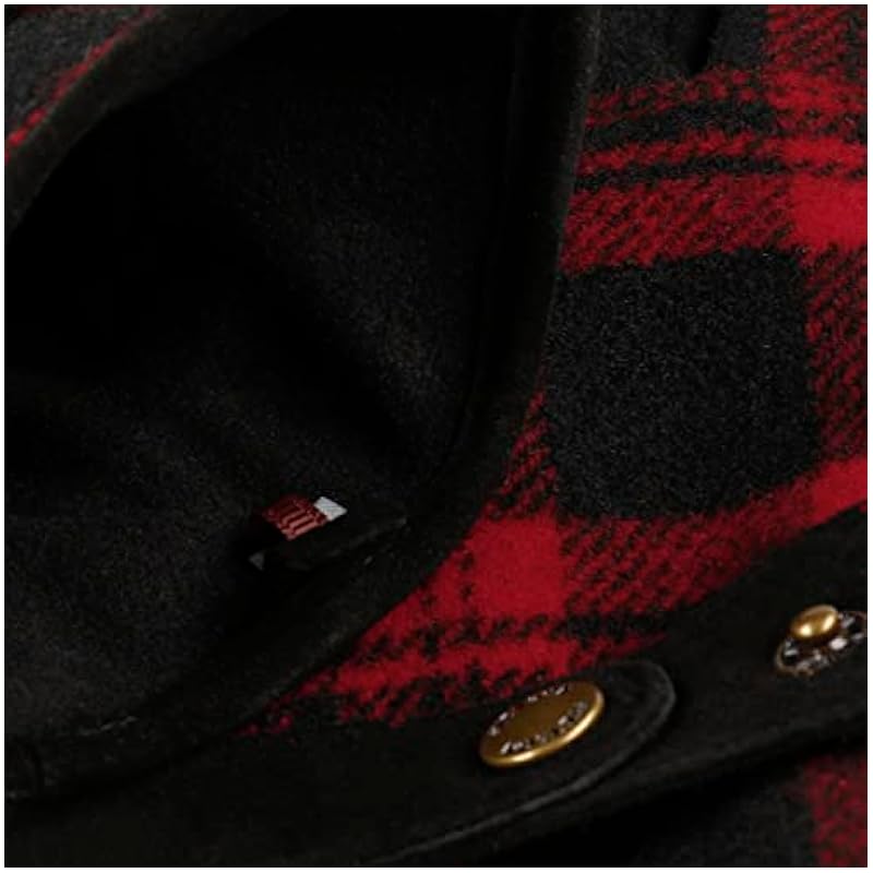 Stetson Stetson Goat Suede Woolen Check Gloves Women/Men - Black-red ‎womens Gloves & Mittens
