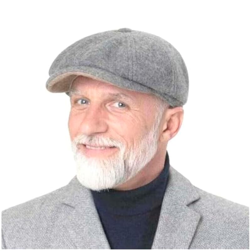 Stetson Stetson Hatteras Wool Doubleface Flat Cap Men - Made in The EU Grey-mottled ‎mens Hats & Caps