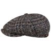 Stetson Stetson Hatteras Hoback Virgin Wool Flat Cap Men - Made in The EU Beige-blue ‎mens Hats & Caps