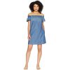Stetson Stetson Women's Denim Off The Shoulder Dress Indigo Large ‎womens Dresses