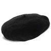 ‎womens Hats & Caps Stetson Stetson Adelaide Black Wool Beret Cap
