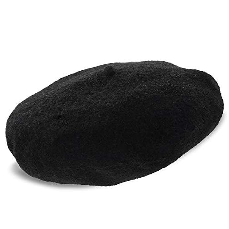 ‎womens Hats & Caps Stetson Stetson Adelaide Black Wool Beret Cap