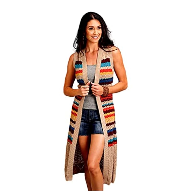 Stetson Coats, Jackets & Vests ‎womens Stetson Western Duster Women Striped Vest XL Multi 11-027-0539-2028 MU
