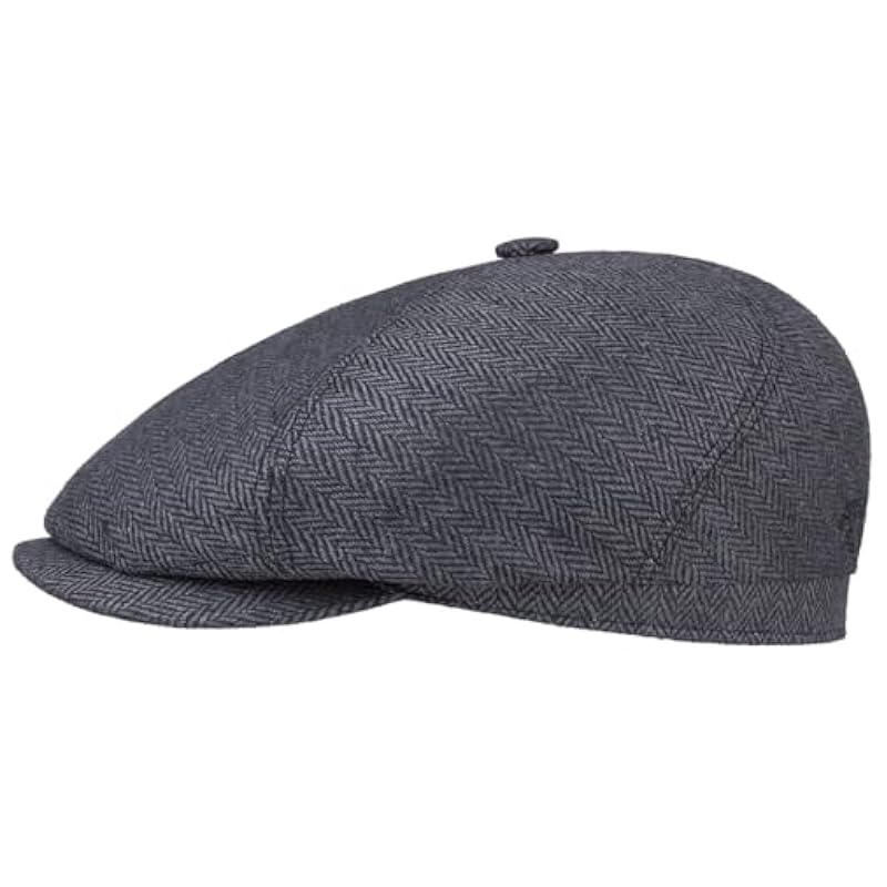 Stetson Milner Silk Flat Cap Women/Men - Made in The EU Grey-black Hats & Caps Stetson
