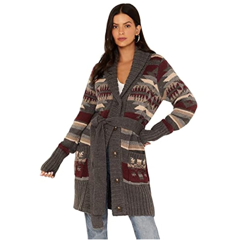 Stetson Western Sweater Womens Aztec Multi-Color 11-027-0539-6029 MU Multi ‎womens Sweaters Stetson