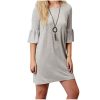 Stetson Dresses ‎womens Stetson Western Dress Womens Elbow Sleeve M Gray 11-057-0514-0542 GY