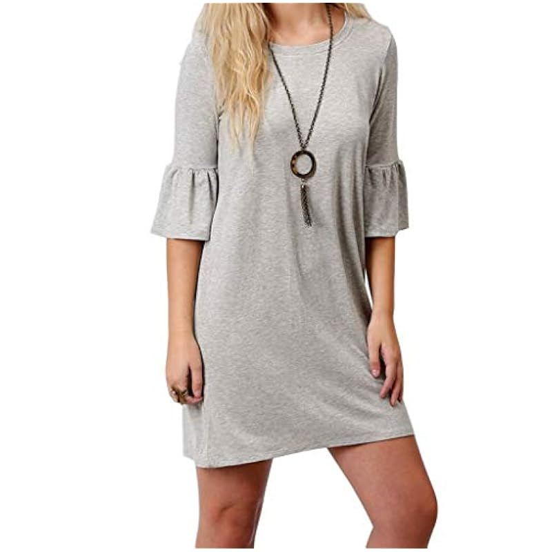 Stetson Dresses ‎womens Stetson Western Dress Womens Elbow Sleeve M Gray 11-057-0514-0542 GY
