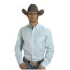 Stetson Shirts ‎mens Stetson Men's Solid Button Oxford Long Sleeve Western Shirt Aqua X-Large
