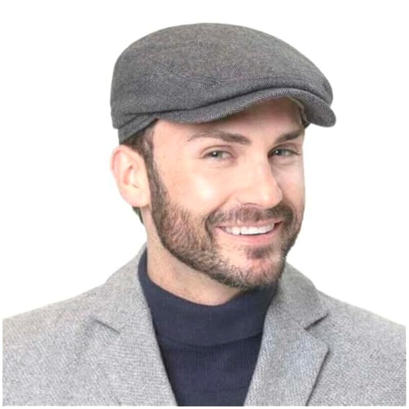 Stetson Hats & Caps ‎mens Stetson Sustainable Cashmere Flat Cap Men - Made in The EU Anthracite