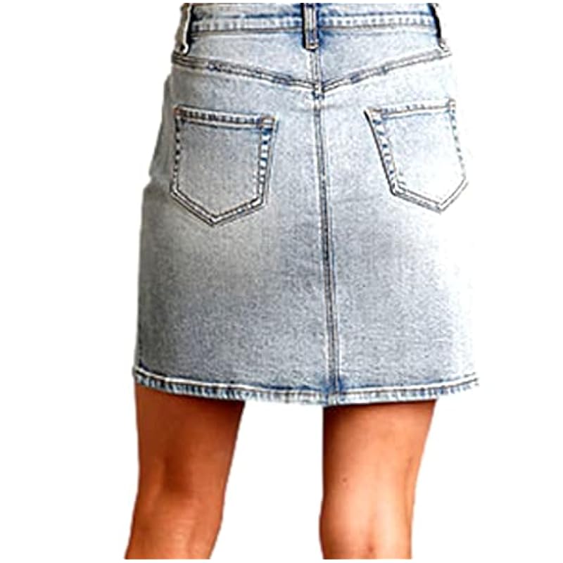 Stetson Skirts ‎womens Stetson Western Skirt Womens Denim Stretch 4 Blue 11-060-0202-0520 BU