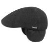 Stetson Stetson Texas Wool Earflap Flat Cap Men - Anthracite ‎mens Hats & Caps