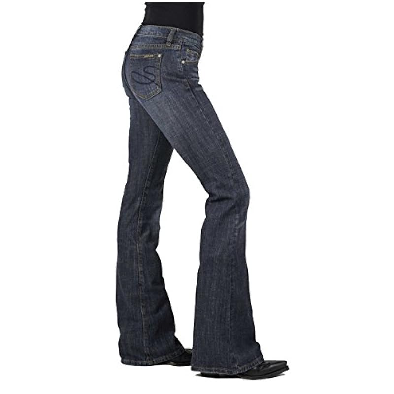 Stetson Womens 818 Contemporary Fit Flap Boot Cut Dark Wash Western Jean ‎womens Jeans Stetson