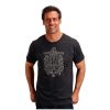 ‎mens Shirts Stetson Stetson Mens Dark Grey Cotton Blend Quality Logo S/S T-Shirt XL