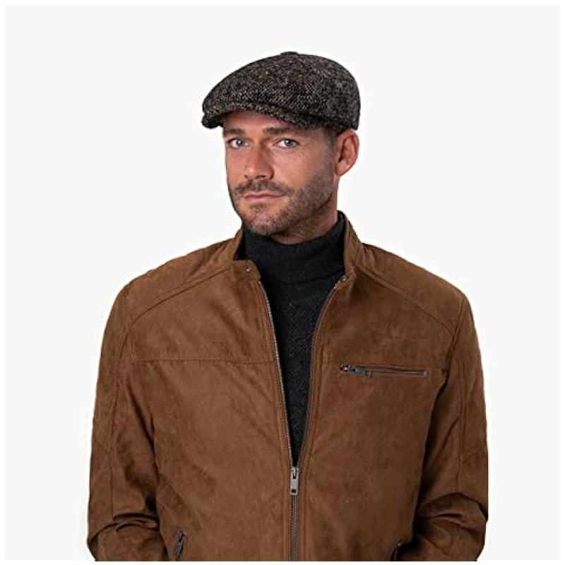 Hats & Caps Stetson Stetson Hatteras Colour Dots Flat Cap Men - Made in The EU Brown