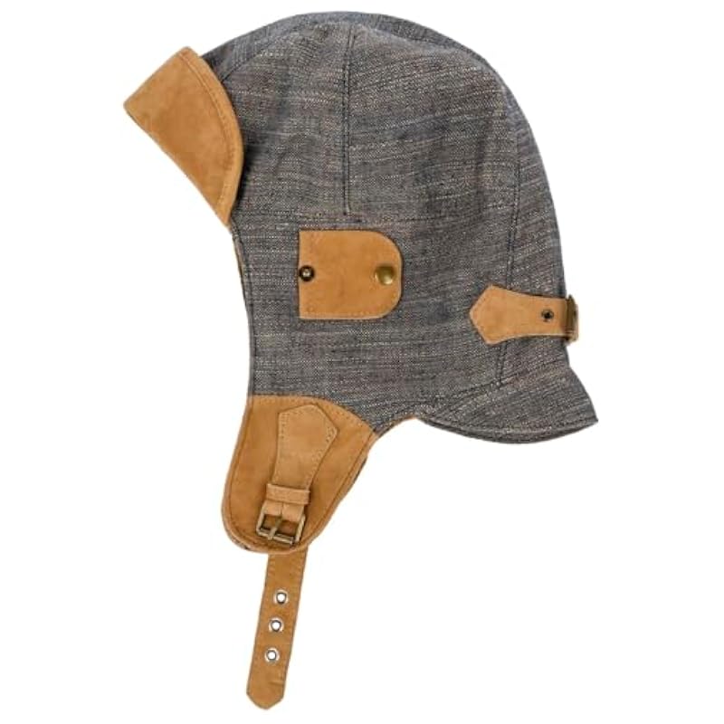 Stetson Convertible Herringbone Aviator Hat Women/Men - Made in Germany Blue Stetson ‎mens Hats & Caps
