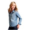 Stetson Western Shirt Womens Denim L/S Snap S Blue 11-050-0594-0131 BU ‎womens Tops, Tees & Blouses Stetson