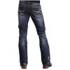 Stetson Stetson Men's Rocker Fit with Lower Rise and Slightly Fitted Thigh Jean Dark Stone ‎mens Jeans