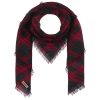 Stetson Shadow Plaid Scarf Women/Men - Black-red Stetson ‎womens Scarves & Wraps