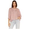 Stetson Tops, Tees & Blouses ‎womens Stetson Women's Cottage Floral Print Loose Fit Short Sleeve Blouse Red Large
