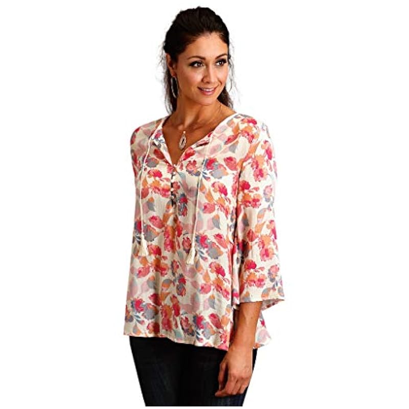 ‎womens Tops, Tees & Blouses Stetson Stetson Ladies Collection Long Sleeve T-Shirt-Summer II Pink
