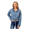 Coats, Jackets & Vests Stetson Stetson Western Jacket Womens Denim Snap L Blue 11-098-0565-6046 BU