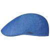 Stetson Texas Descott Linen Flat Cap Men - Made in The EU Blue Stetson ‎mens Hats & Caps