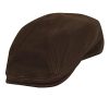 ‎mens Hats & Caps Stetson Stetson Men's Oily Timber Leather Ivy Cap Brown