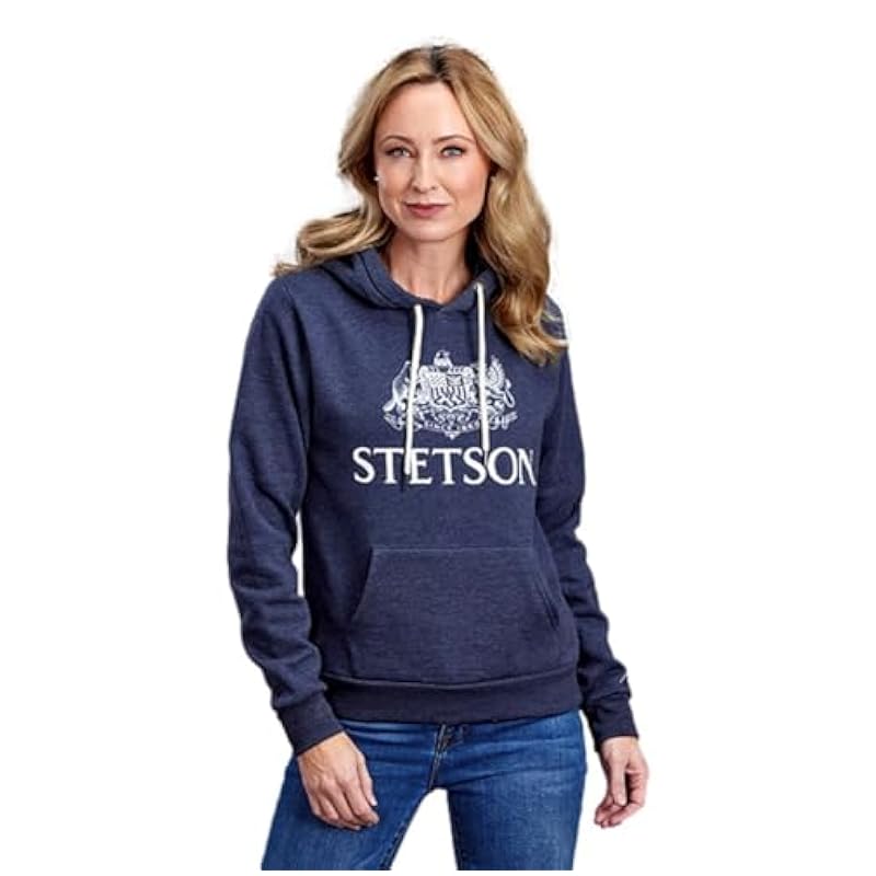 Stetson Stetson Western Sweatshirt Womens Hoodie XL Navy 11-098-0562-8010 BU ‎womens Active