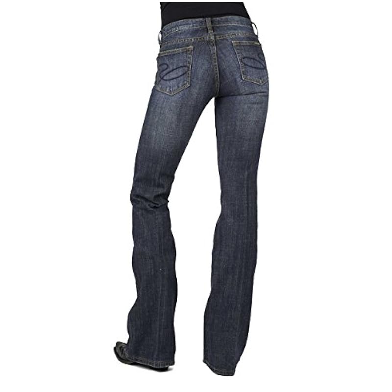 Stetson Womens 818 Contemporary Fit Flap Boot Cut Dark Wash Western Jean ‎womens Jeans Stetson