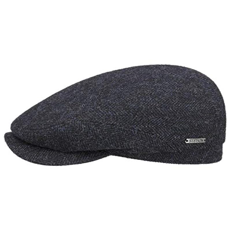 Stetson Stetson Belfast Classic Wool Flat Cap Women/Men | Made in The EU Black-blue Hats & Caps