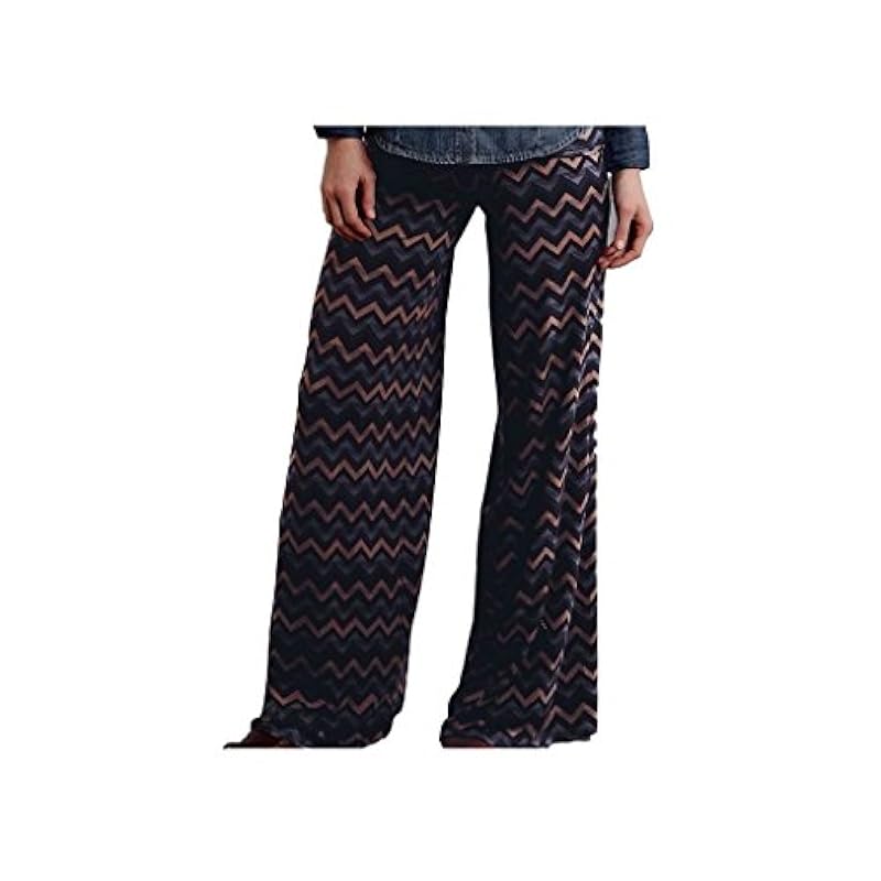 Stetson Women's Chevron Print Knit Pants, Brown MD X 34 ‎womens Pants Stetson