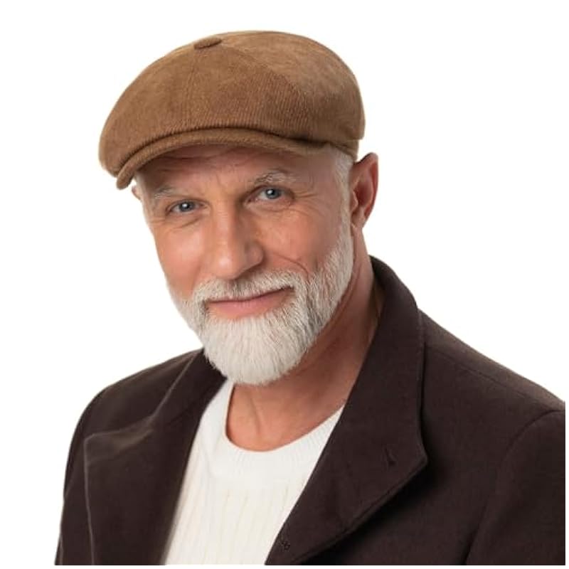 ‎mens Hats & Caps Stetson Stetson Hatteras Soft Herringbone Flat Cap Men - Made in Germany Brown-beige